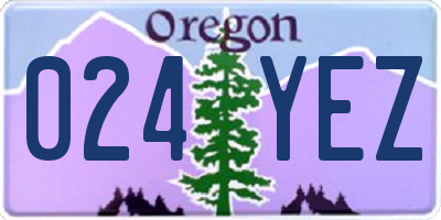 OR license plate 024YEZ