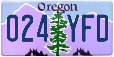 OR license plate 024YFD