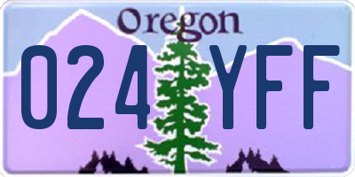 OR license plate 024YFF
