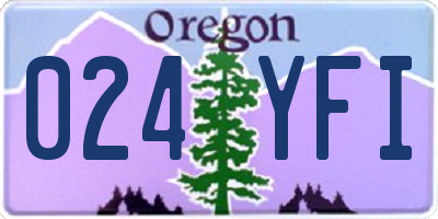 OR license plate 024YFI