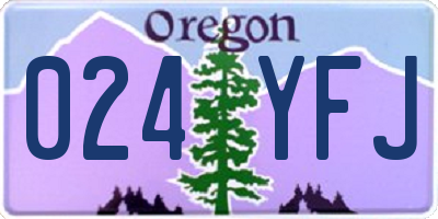 OR license plate 024YFJ