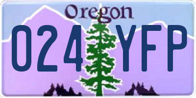 OR license plate 024YFP