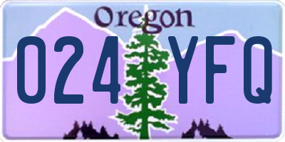 OR license plate 024YFQ