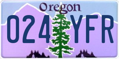 OR license plate 024YFR