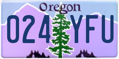 OR license plate 024YFU