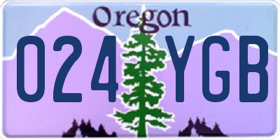 OR license plate 024YGB
