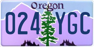 OR license plate 024YGC