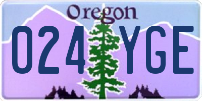 OR license plate 024YGE
