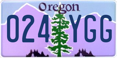 OR license plate 024YGG