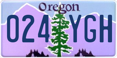OR license plate 024YGH