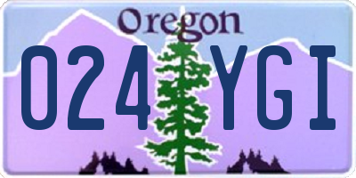 OR license plate 024YGI