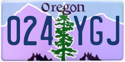 OR license plate 024YGJ