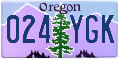 OR license plate 024YGK
