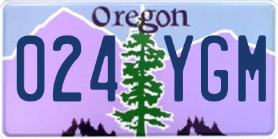 OR license plate 024YGM