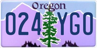 OR license plate 024YGO