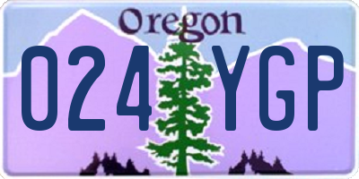 OR license plate 024YGP