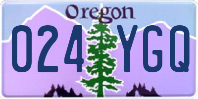 OR license plate 024YGQ