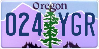 OR license plate 024YGR