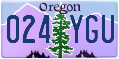 OR license plate 024YGU