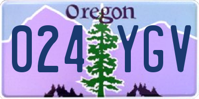 OR license plate 024YGV