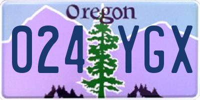 OR license plate 024YGX