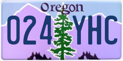 OR license plate 024YHC