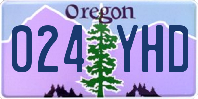 OR license plate 024YHD