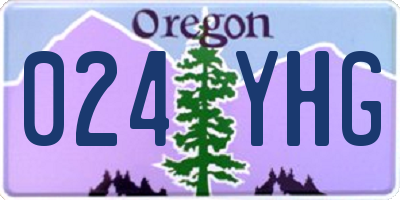 OR license plate 024YHG