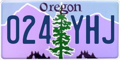 OR license plate 024YHJ