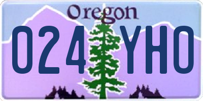 OR license plate 024YHO