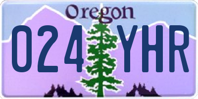 OR license plate 024YHR