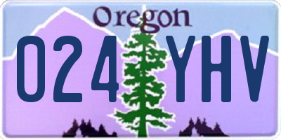 OR license plate 024YHV