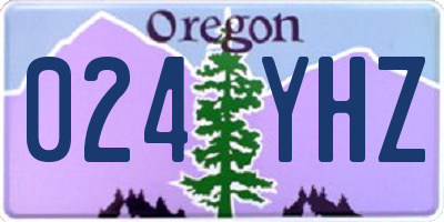 OR license plate 024YHZ