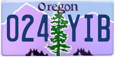 OR license plate 024YIB