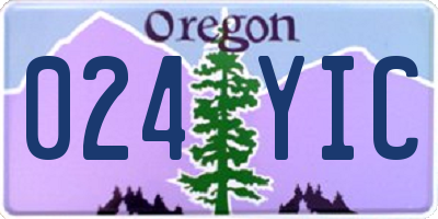 OR license plate 024YIC