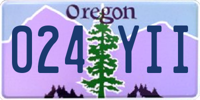 OR license plate 024YII