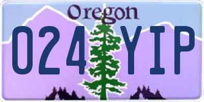 OR license plate 024YIP