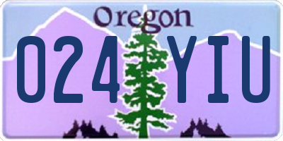 OR license plate 024YIU