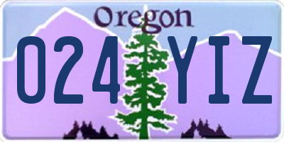 OR license plate 024YIZ