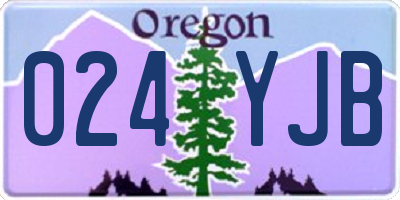 OR license plate 024YJB