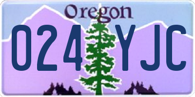 OR license plate 024YJC