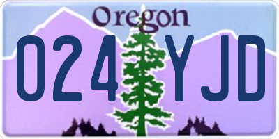 OR license plate 024YJD