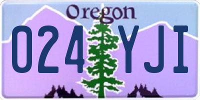 OR license plate 024YJI