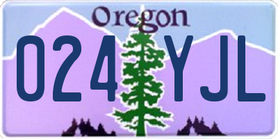 OR license plate 024YJL