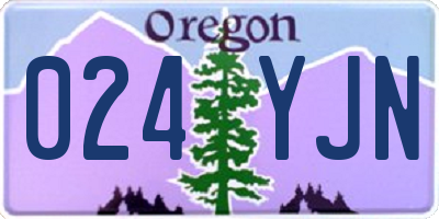 OR license plate 024YJN