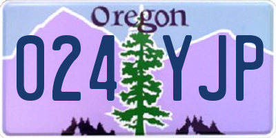 OR license plate 024YJP