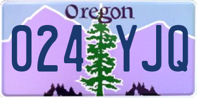 OR license plate 024YJQ