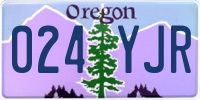 OR license plate 024YJR