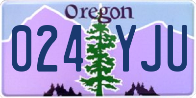 OR license plate 024YJU