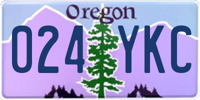 OR license plate 024YKC
